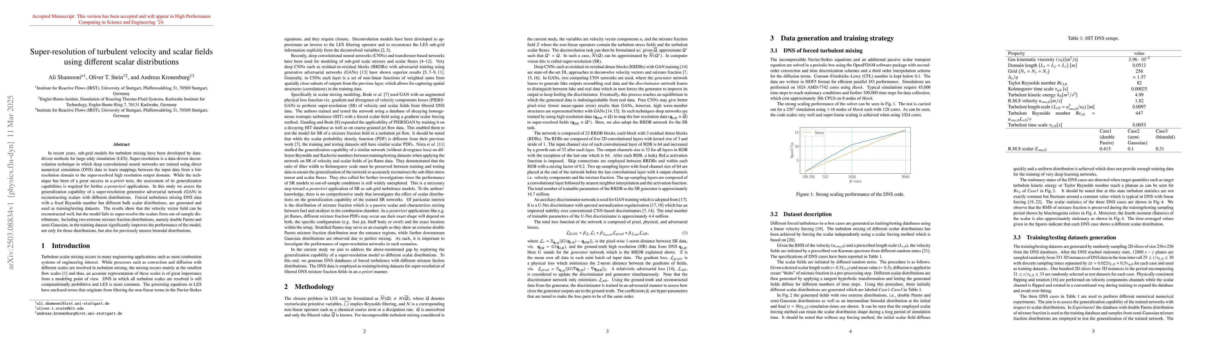 Thumbnail for Super-resolution of turbulent velocity and scalar fields using different
  scalar distributions