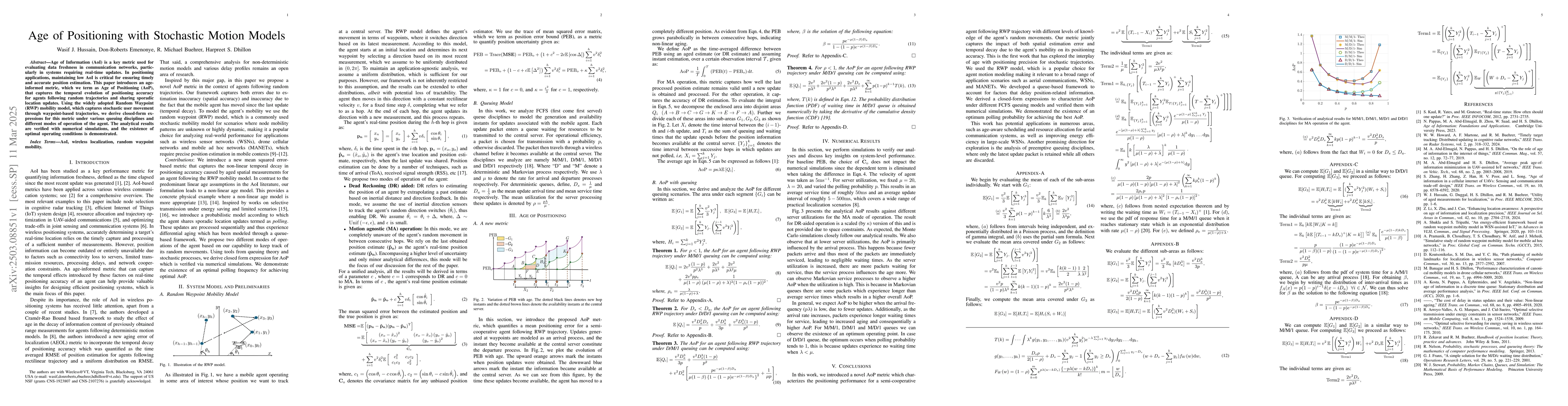 Thumbnail for Age of Positioning with Stochastic Motion Models