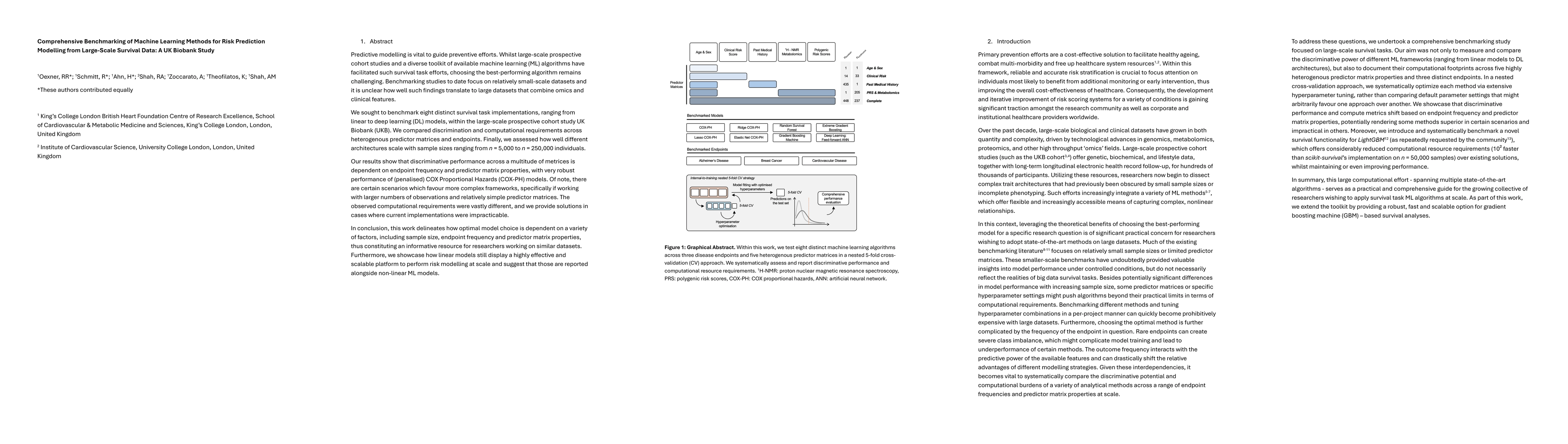 Thumbnail for Comprehensive Benchmarking of Machine Learning Methods for Risk
  Prediction Modelling from Large-Scale Survival Data: A UK Biobank Study