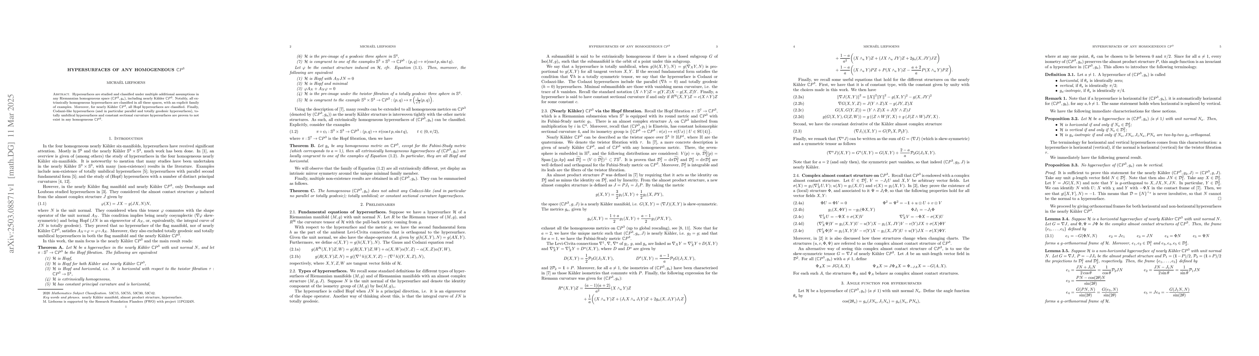 Thumbnail for Hypersurfaces of any homogeneous $\mathbb{C}P^3$