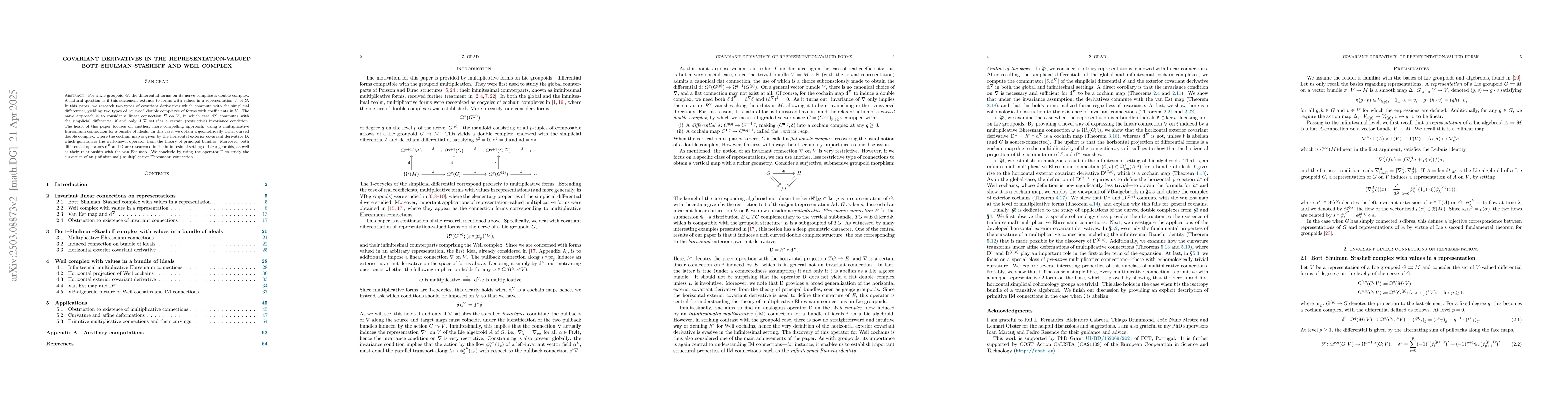 Thumbnail for Covariant derivatives in the representation-valued Bott-Shulman-Stasheff
  and Weil complex