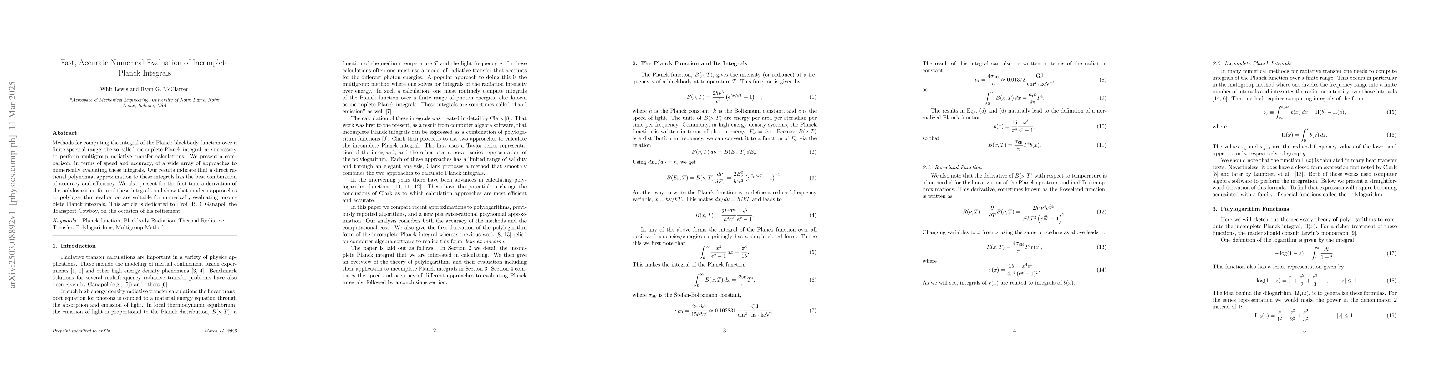 Thumbnail for Fast, Accurate Numerical Evaluation of Incomplete Planck Integrals