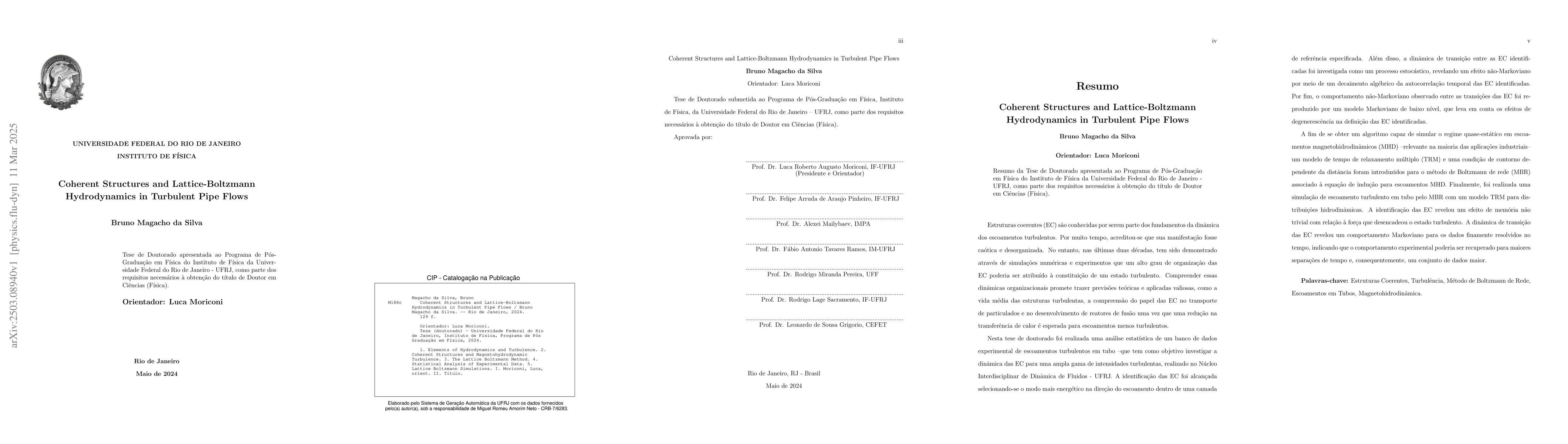 Thumbnail for Coherent Structures and Lattice-Boltzmann Hydrodynamics in Turbulent
  Pipe Flows