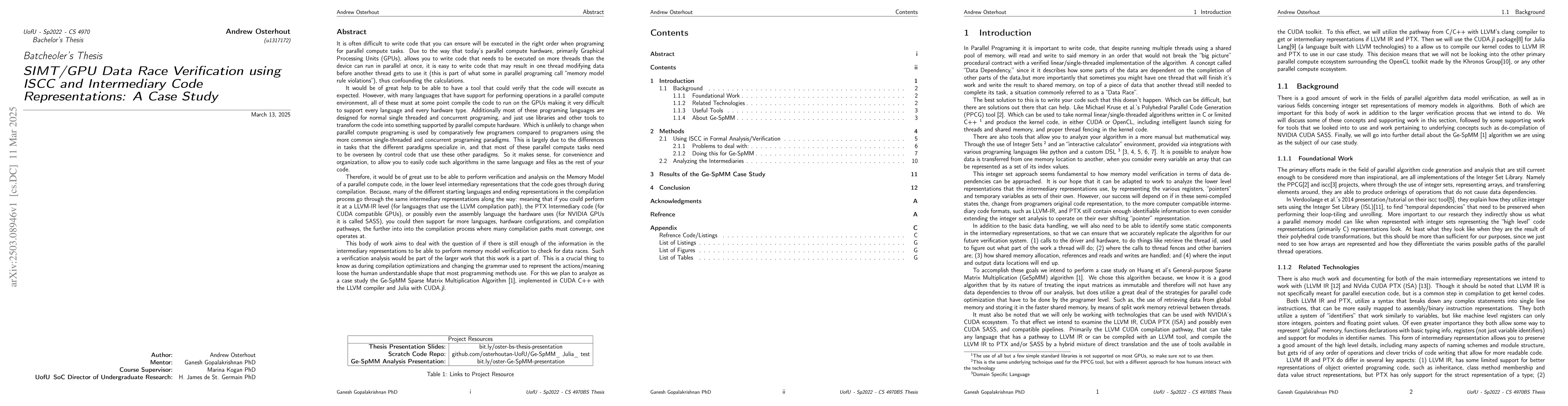 Thumbnail for SIMT/GPU Data Race Verification using ISCC and Intermediary Code
  Representations: A Case Study