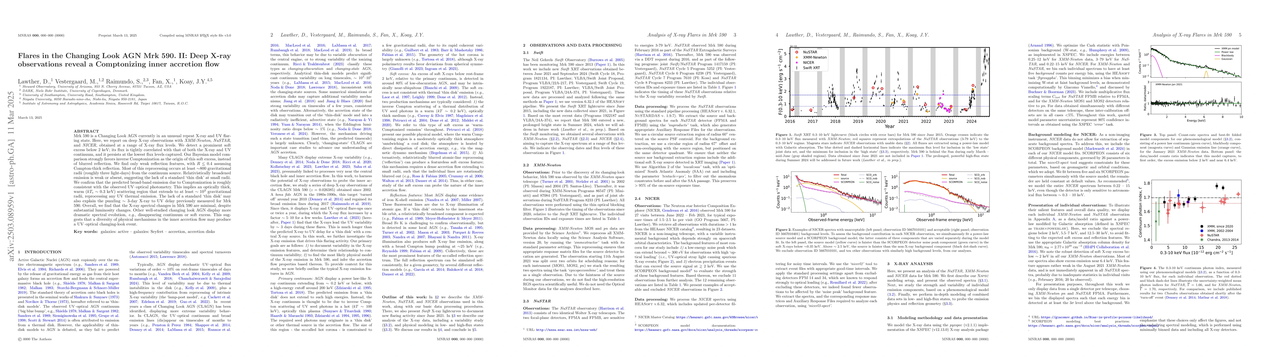 Thumbnail for Flares in the Changing Look AGN Mrk 590. II: Deep X-ray observations
  reveal a Comptonizing inner accretion flow