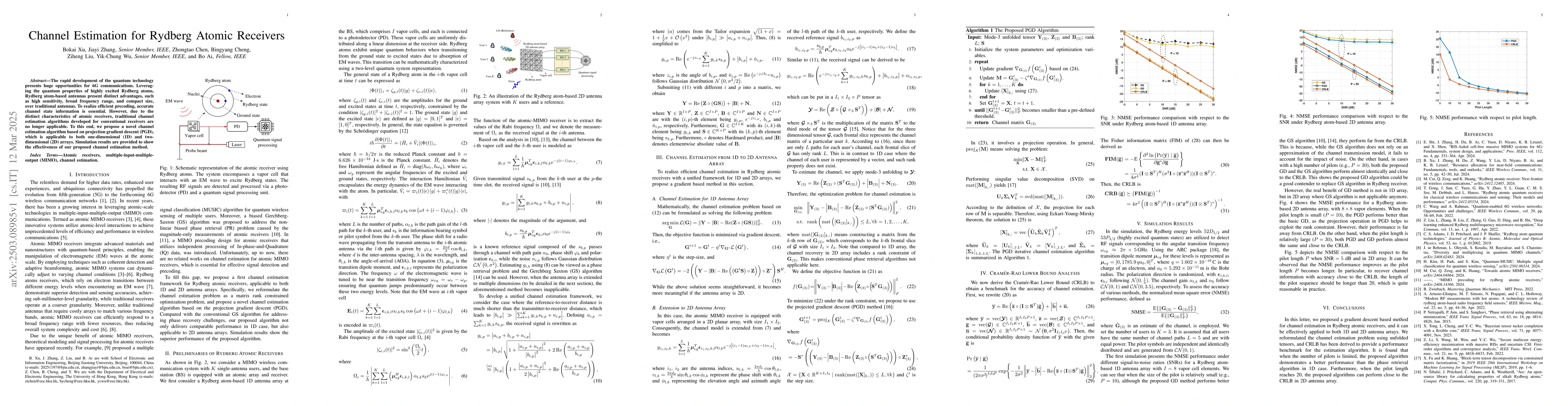 Thumbnail for Channel Estimation for Rydberg Atomic Receivers