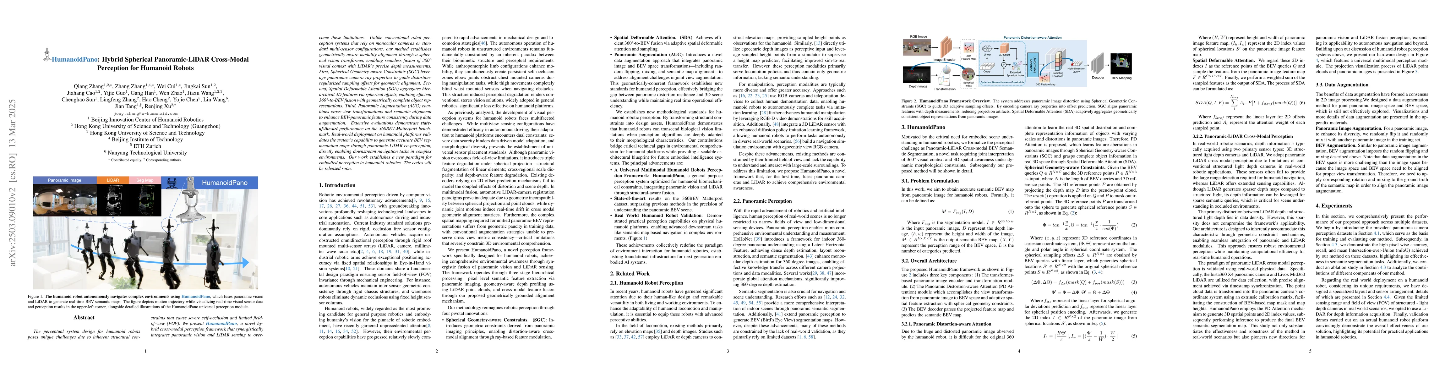 Thumbnail for HumanoidPano: Hybrid Spherical Panoramic-LiDAR Cross-Modal Perception
  for Humanoid Robots
