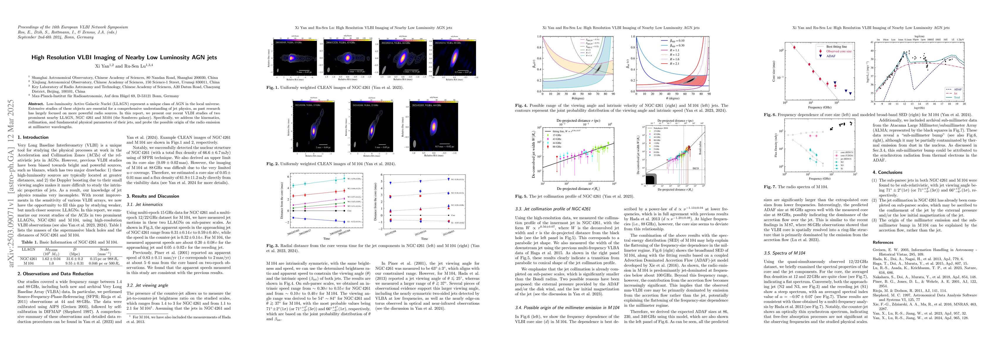 Thumbnail for High Resolution VLBI Imaging of Nearby Low Luminosity AGN jets
