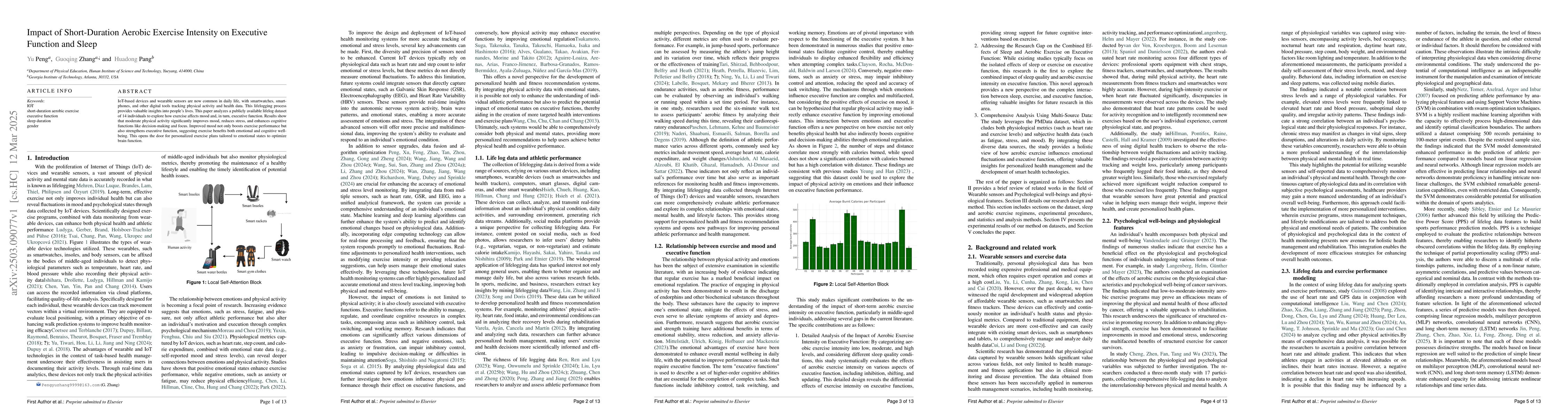 Thumbnail for Impact of Short-Duration Aerobic Exercise Intensity on Executive
  Function and Sleep