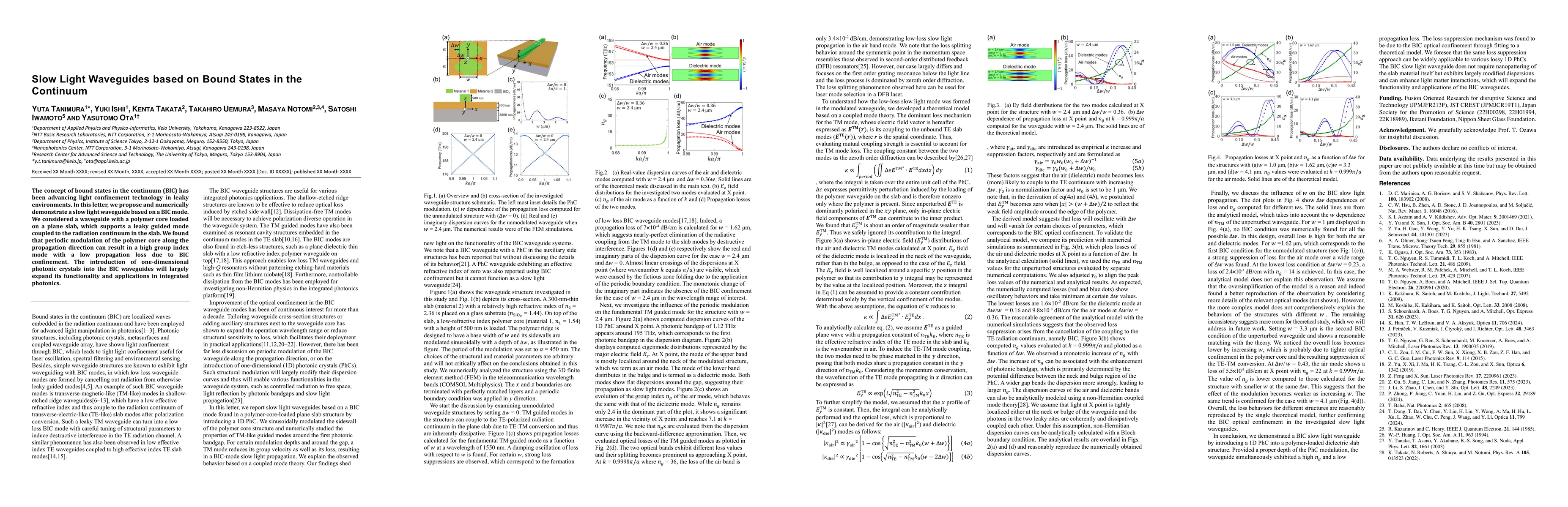 Thumbnail for Slow Light Waveguides based on Bound States in the Continuum