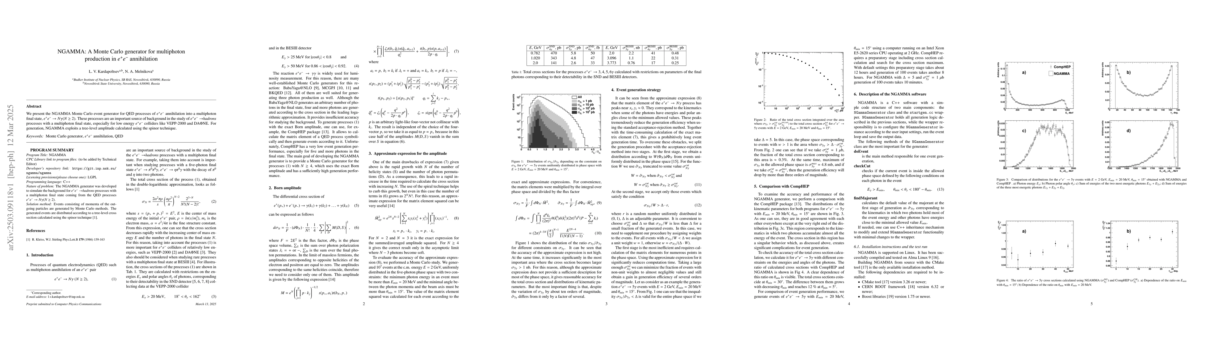 Thumbnail for NGAMMA: A Monte Carlo generator for multiphoton production in $e^+e^-$
  annihilation