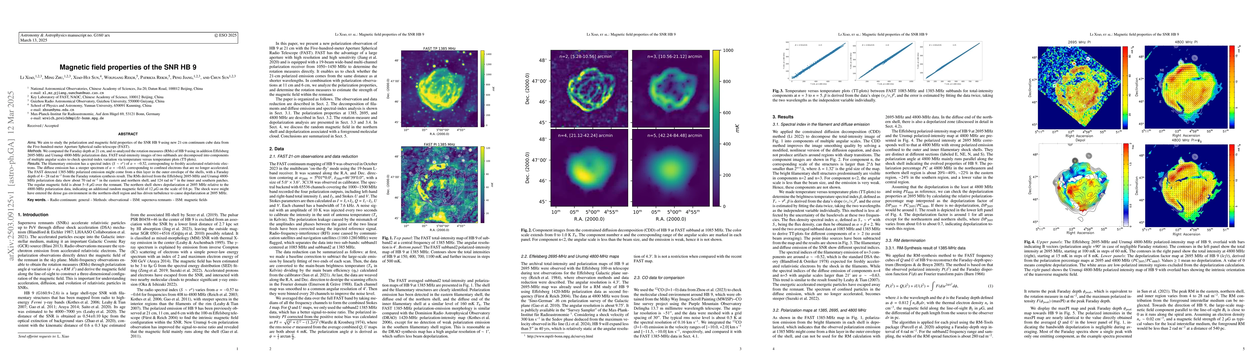 Thumbnail for Magnetic field properties of the SNR HB 9