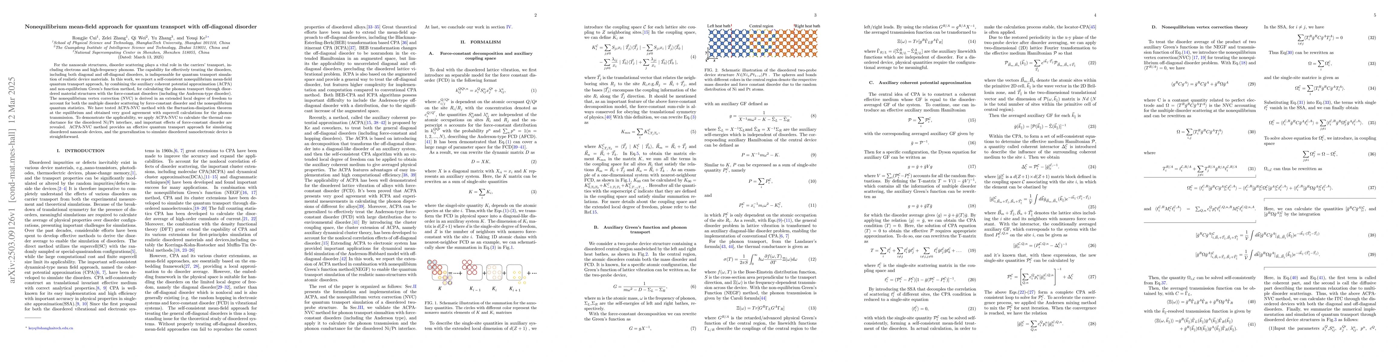 Thumbnail for Nonequilibrium mean-field approach for quantum transport with
  off-diagonal disorder