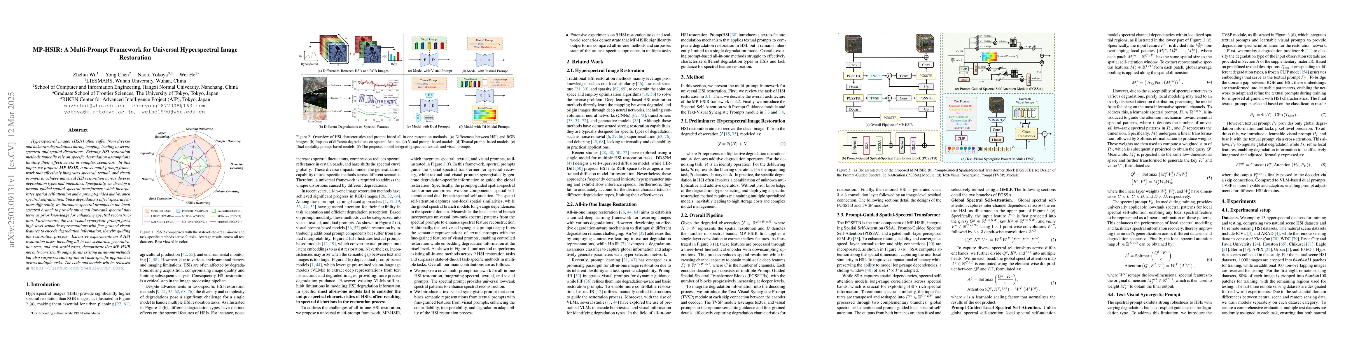 Thumbnail for MP-HSIR: A Multi-Prompt Framework for Universal Hyperspectral Image
  Restoration