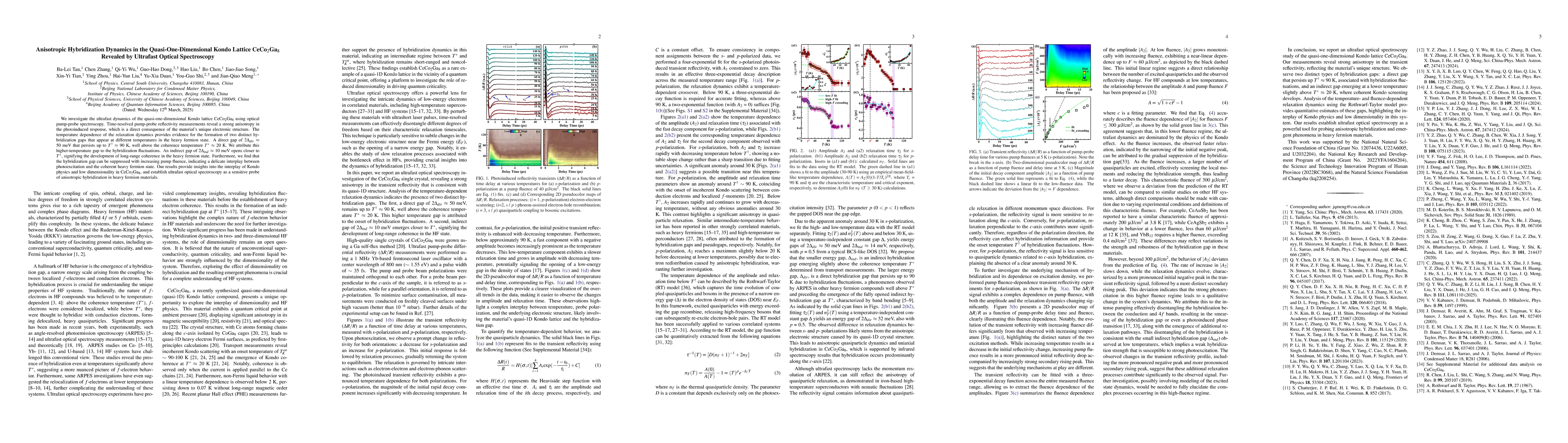Thumbnail for Anisotropic Hybridization Dynamics in the Quasi-One-Dimensional Kondo
  Lattice CeCo$_2$Ga$_8$ Revealed by Ultrafast Optical Spectroscopy