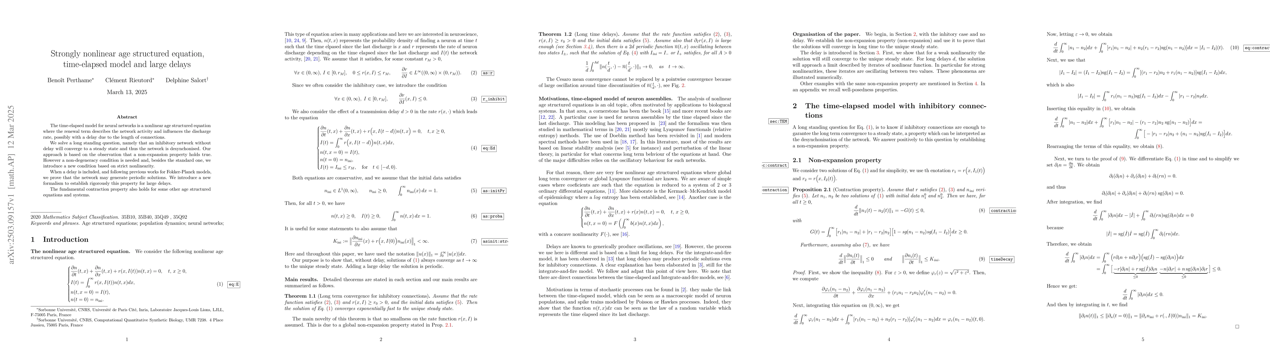 Thumbnail for Strongly nonlinear age structured equation,time-elapsed model and large
  delays