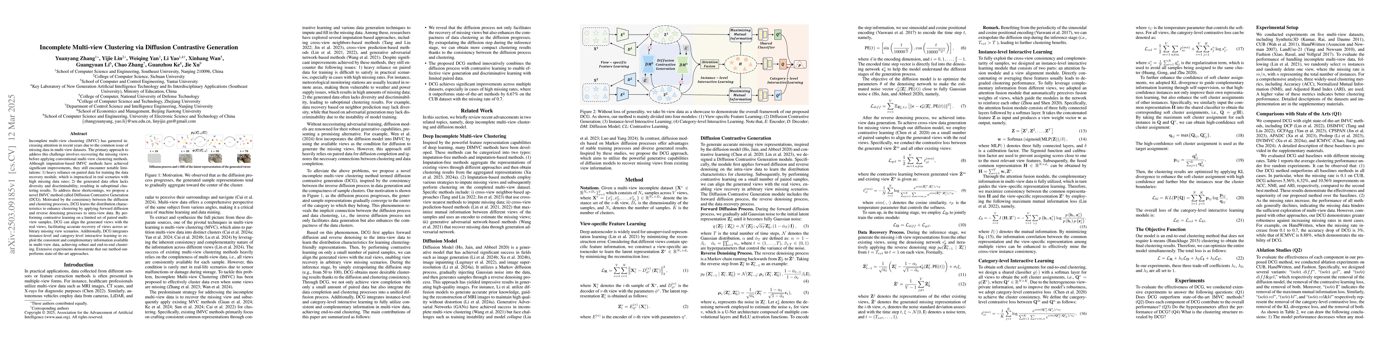 Thumbnail for Incomplete Multi-view Clustering via Diffusion Contrastive Generation