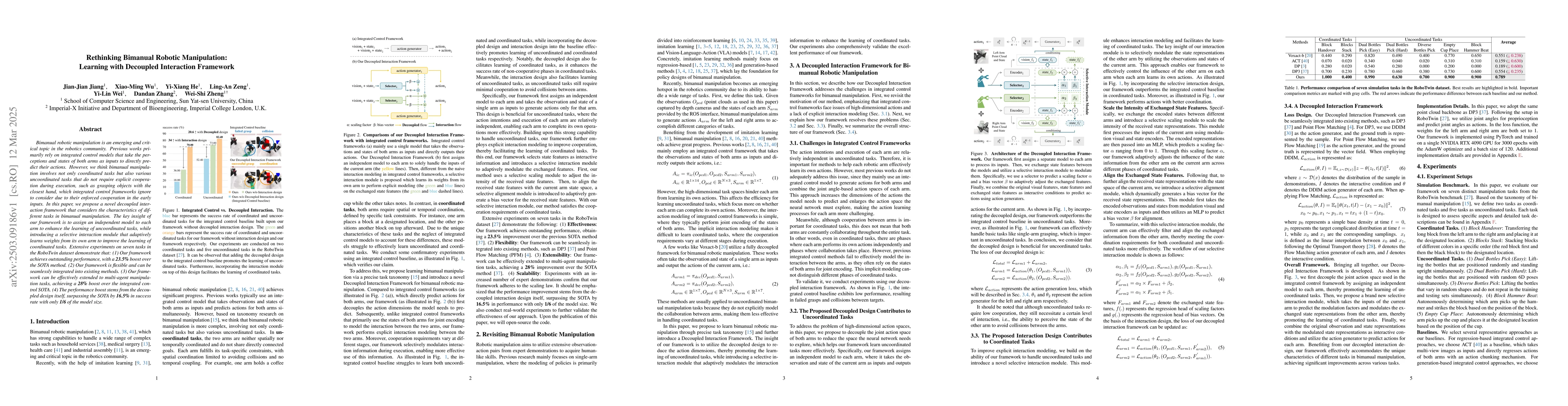 Thumbnail for Rethinking Bimanual Robotic Manipulation: Learning with Decoupled
  Interaction Framework