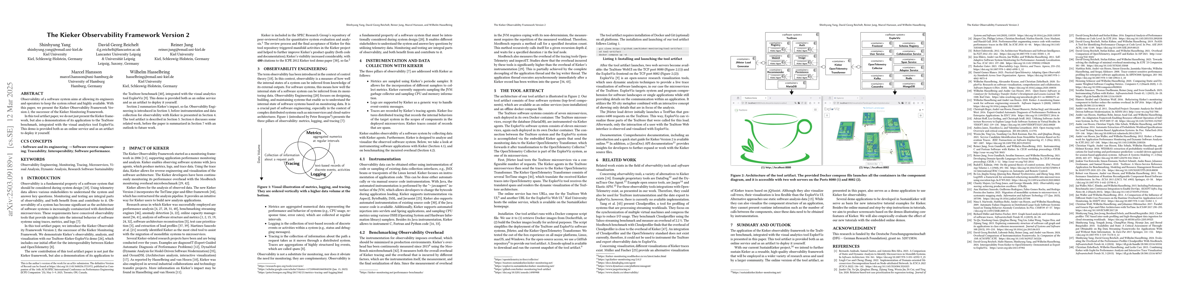 Thumbnail for The Kieker Observability Framework Version 2