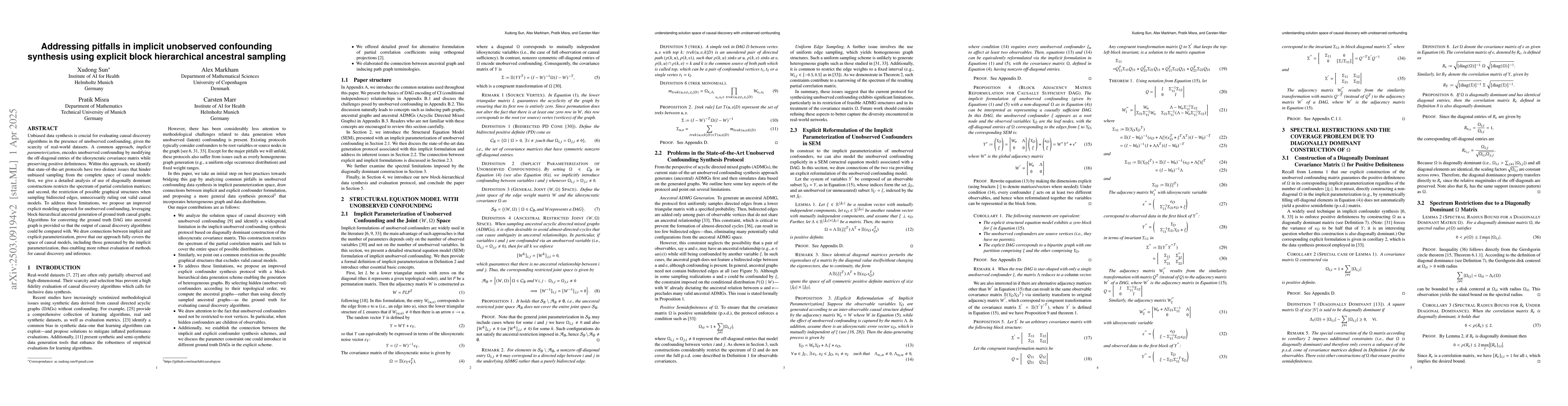 Thumbnail for Addressing pitfalls in implicit unobserved confounding synthesis using
  explicit block hierarchical ancestral sampling