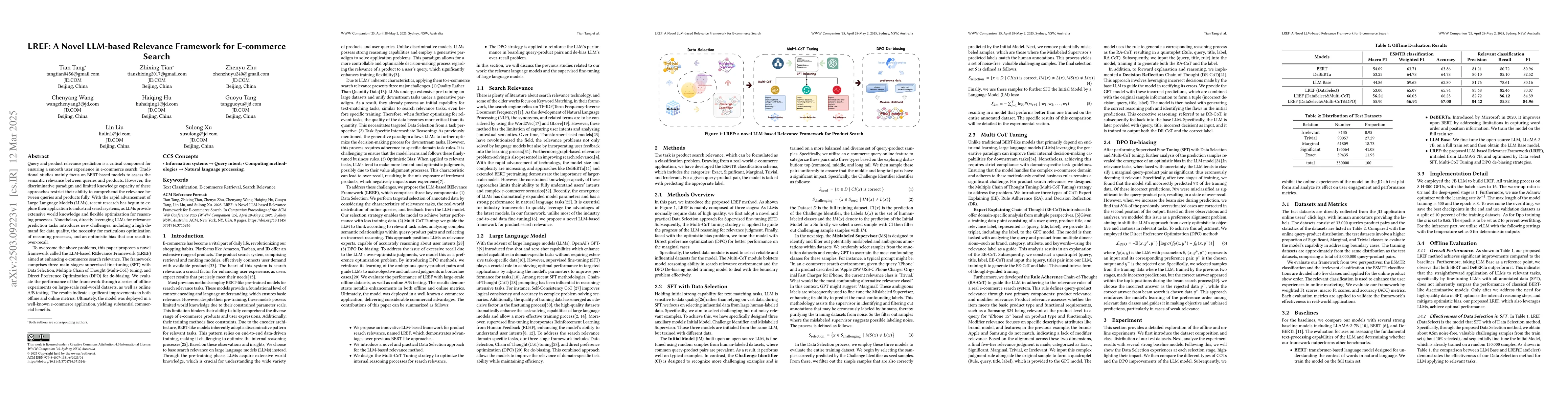 Thumbnail for LREF: A Novel LLM-based Relevance Framework for E-commerce