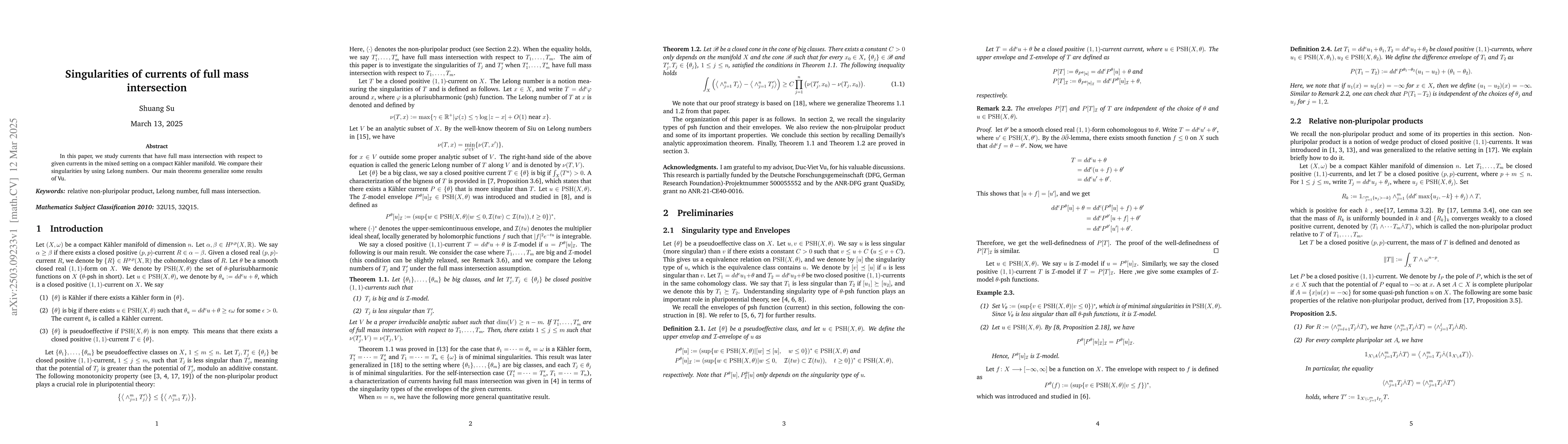 Thumbnail for Singularities of currents of full mass intersection