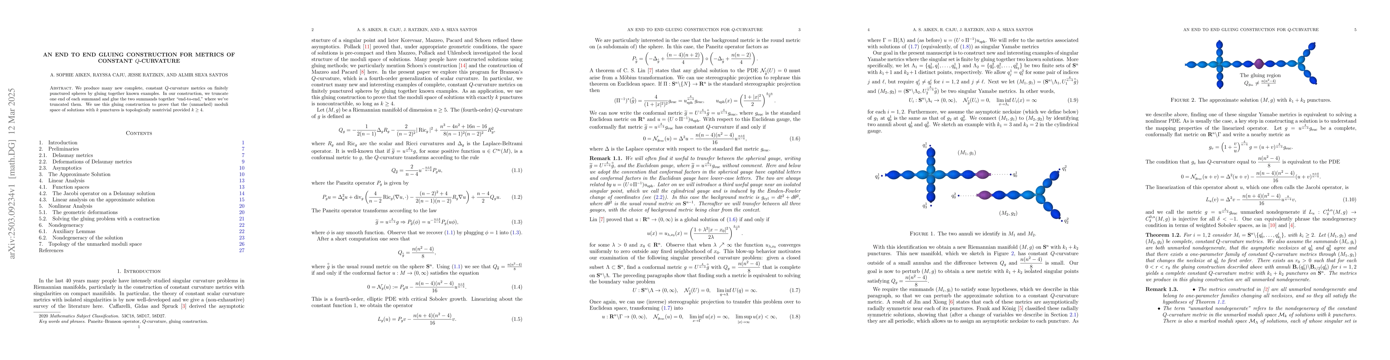 Thumbnail for An end to end gluing construction for metrics of constant Q-curvature