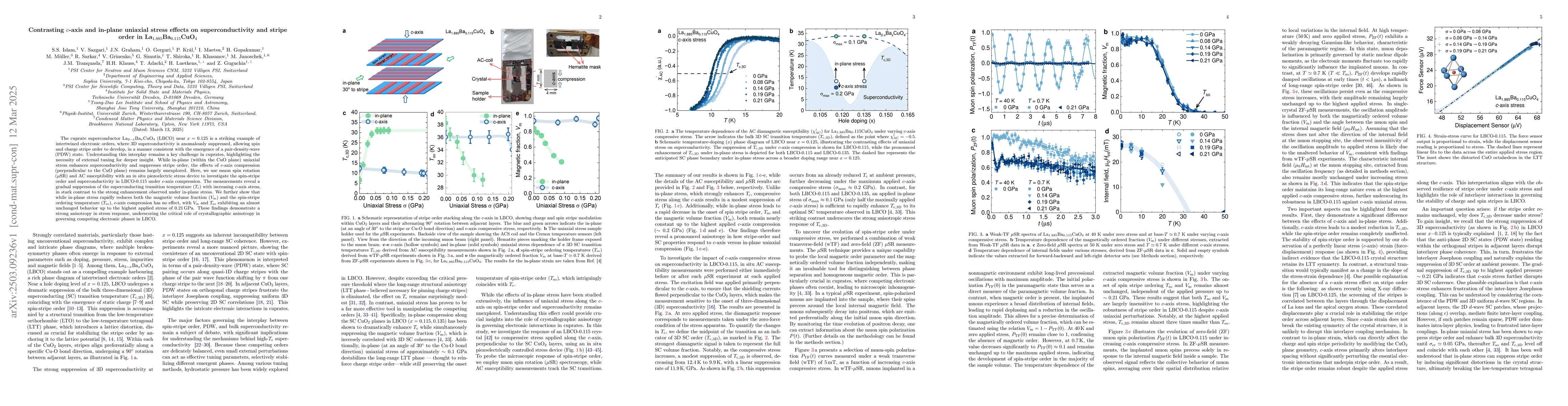 Thumbnail for Contrasting $c$-axis and in-plane uniaxial stress effects on
  superconductivity and stripe order in La$_{1.885}$Ba$_{0.115}$CuO$_4$