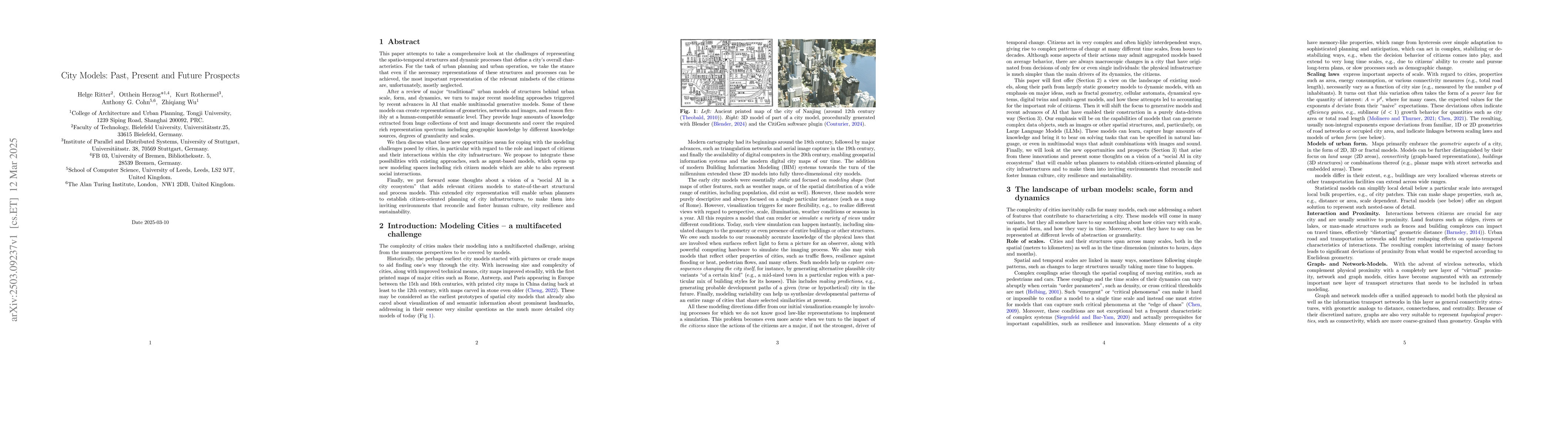 Thumbnail for City Models: Past, Present and Future Prospects