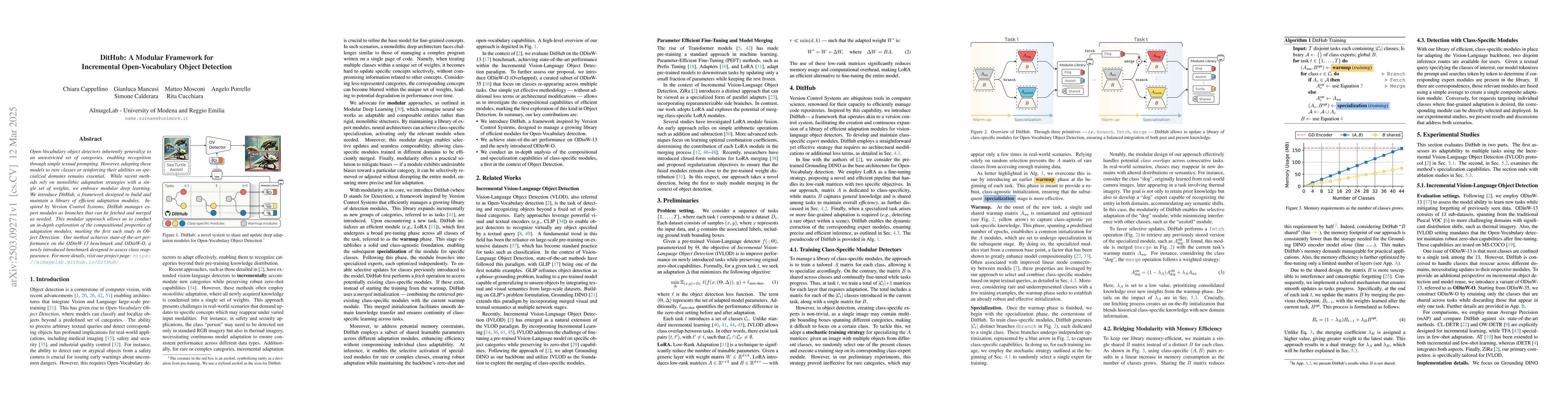Thumbnail for DitHub: A Modular Framework for Incremental Open-Vocabulary Object
  Detection