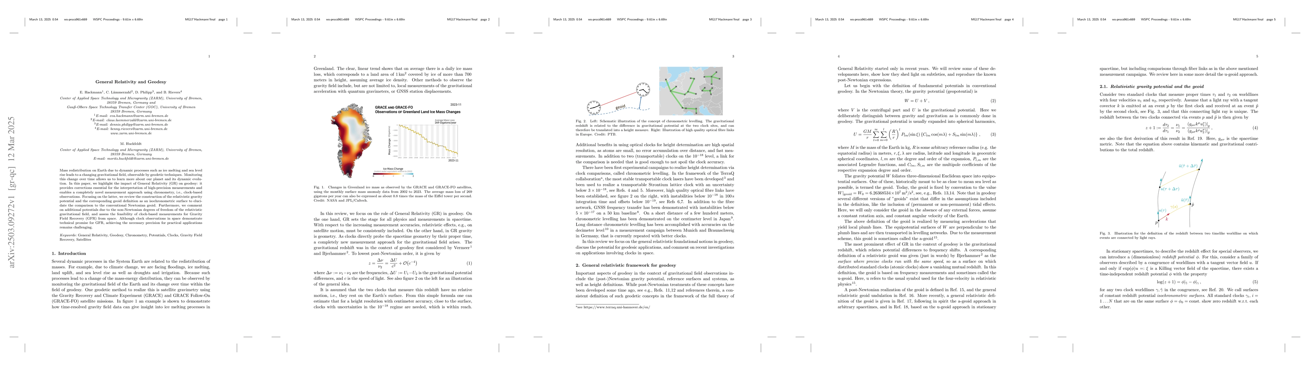 Thumbnail for General Relativity and Geodesy