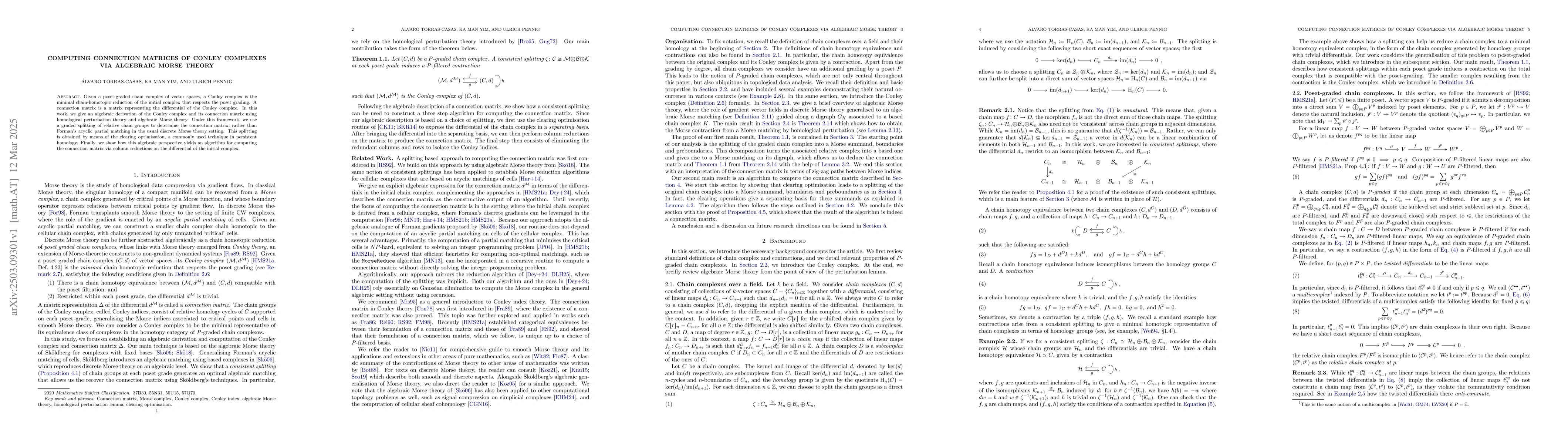 Thumbnail for Computing Connection Matrices of Conley Complexes via Algebraic Morse
  Theory