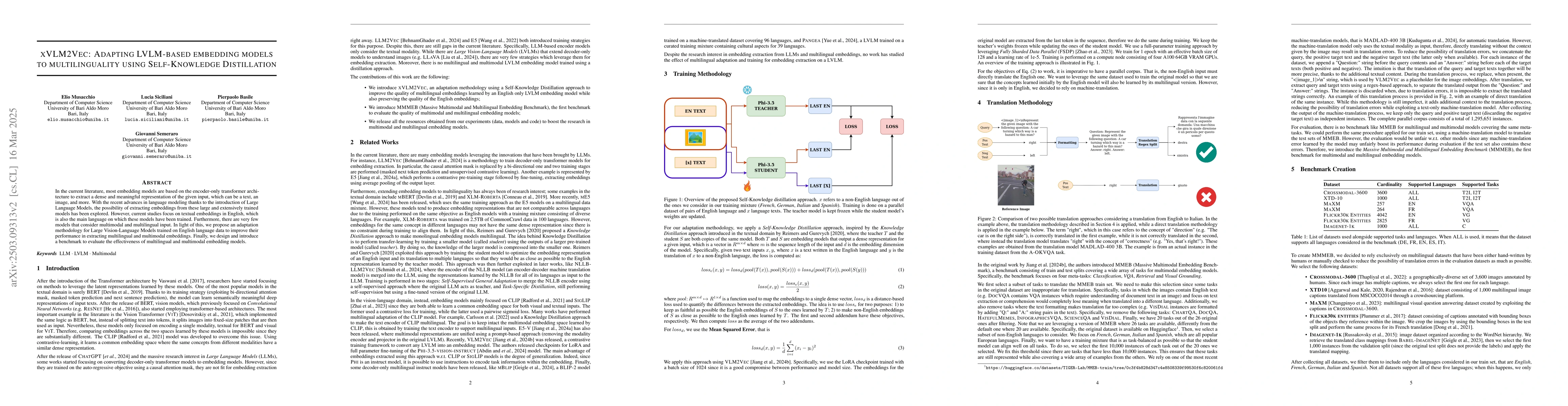 Thumbnail for xVLM2Vec: Adapting LVLM-based embedding models to multilinguality using
  Self-Knowledge Distillation