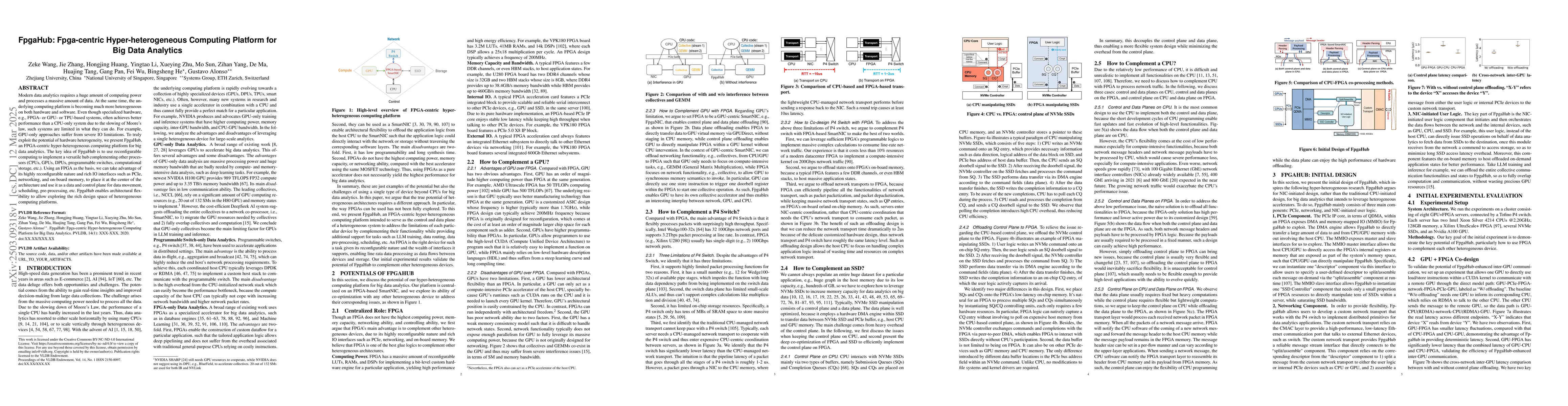 Thumbnail for FpgaHub: Fpga-centric Hyper-heterogeneous Computing Platform for Big
  Data Analytics