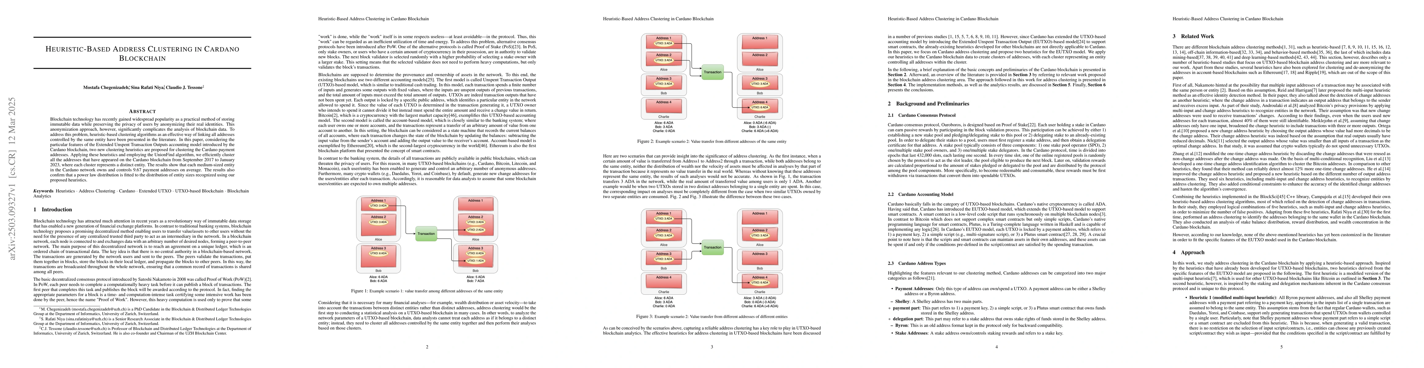 Thumbnail for Heuristic-Based Address Clustering in Cardano Blockchain