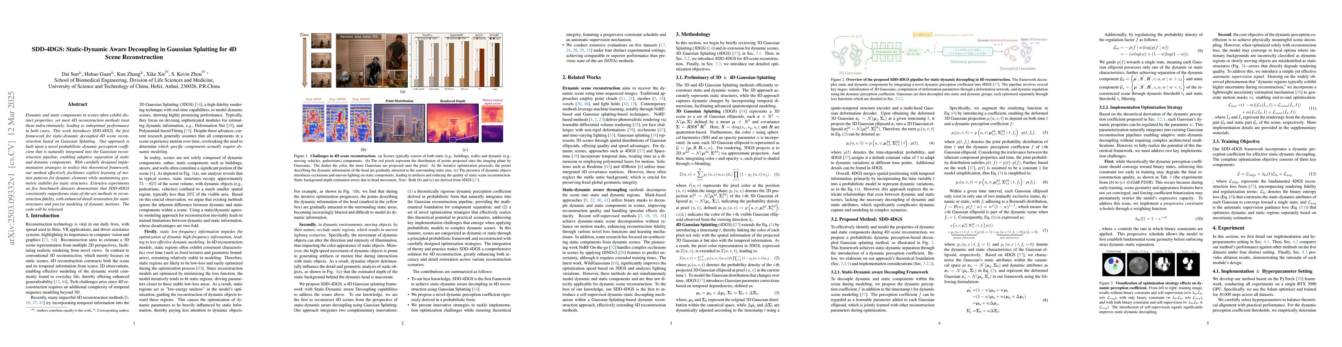Thumbnail for SDD-4DGS: Static-Dynamic Aware Decoupling in Gaussian Splatting for 4D
  Scene Reconstruction