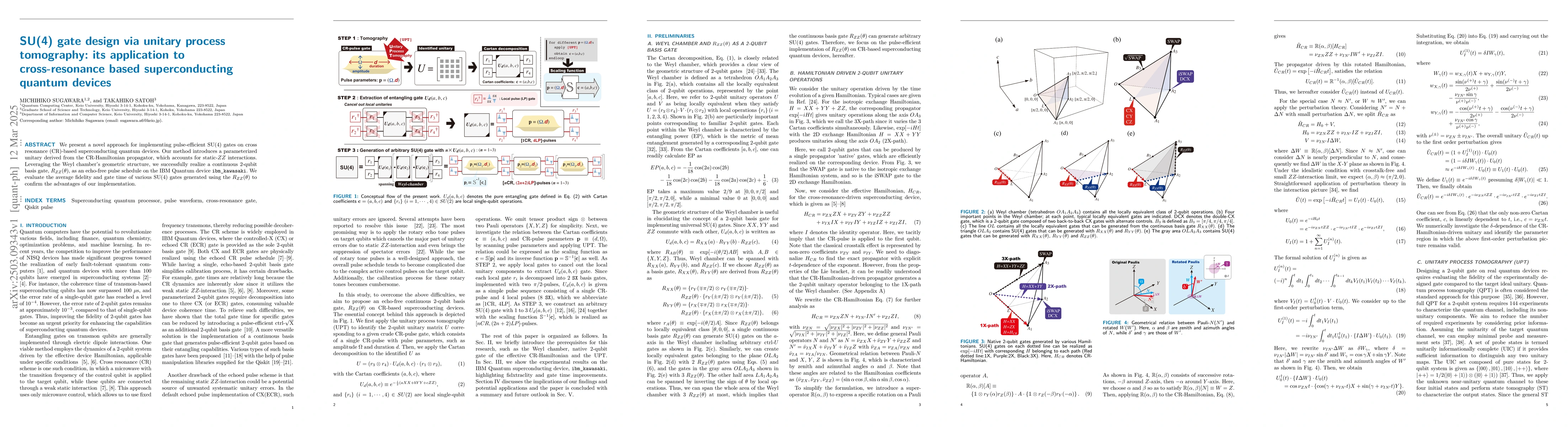 Thumbnail for SU(4) gate design via unitary process tomography: its application to
  cross-resonance based superconducting quantum devices