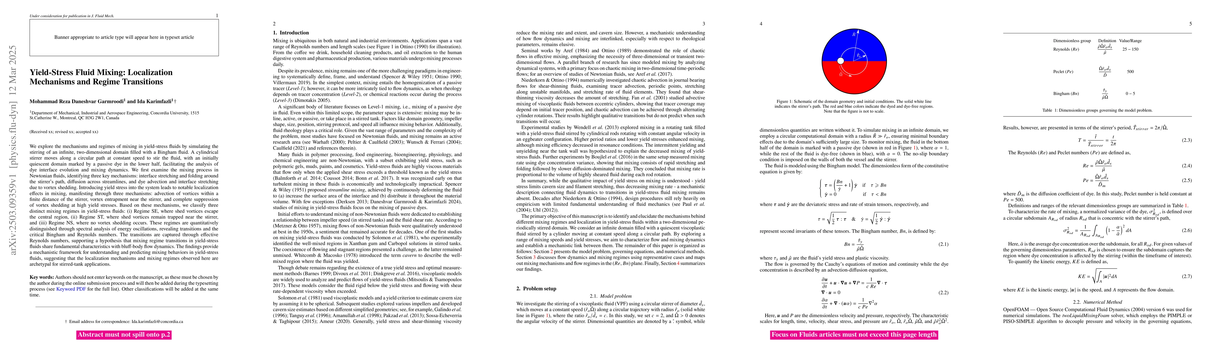 Thumbnail for Yield-Stress Fluid Mixing: Localization Mechanisms and Regime
  Transitions