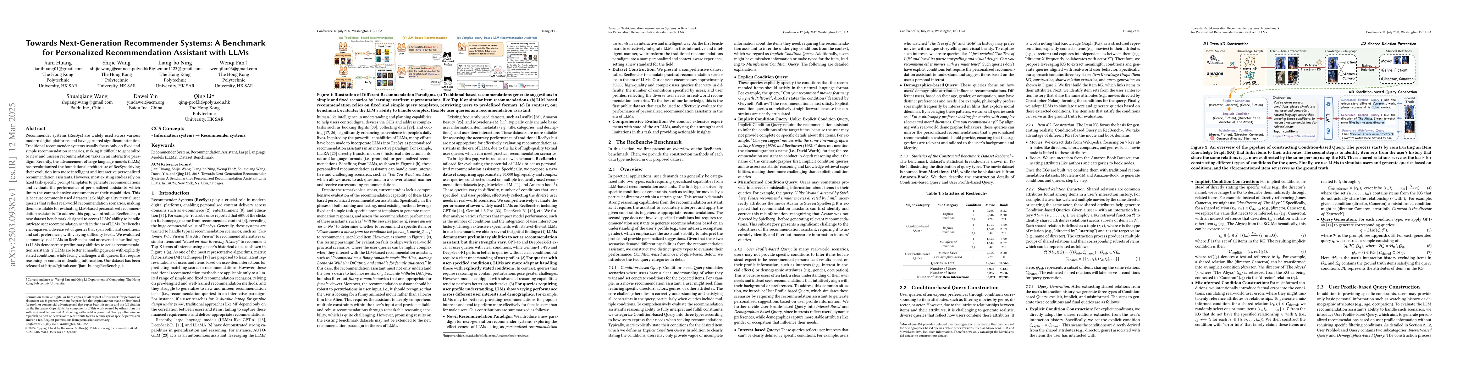 Thumbnail for Towards Next-Generation Recommender Systems: A Benchmark for
  Personalized Recommendation Assistant with LLMs
