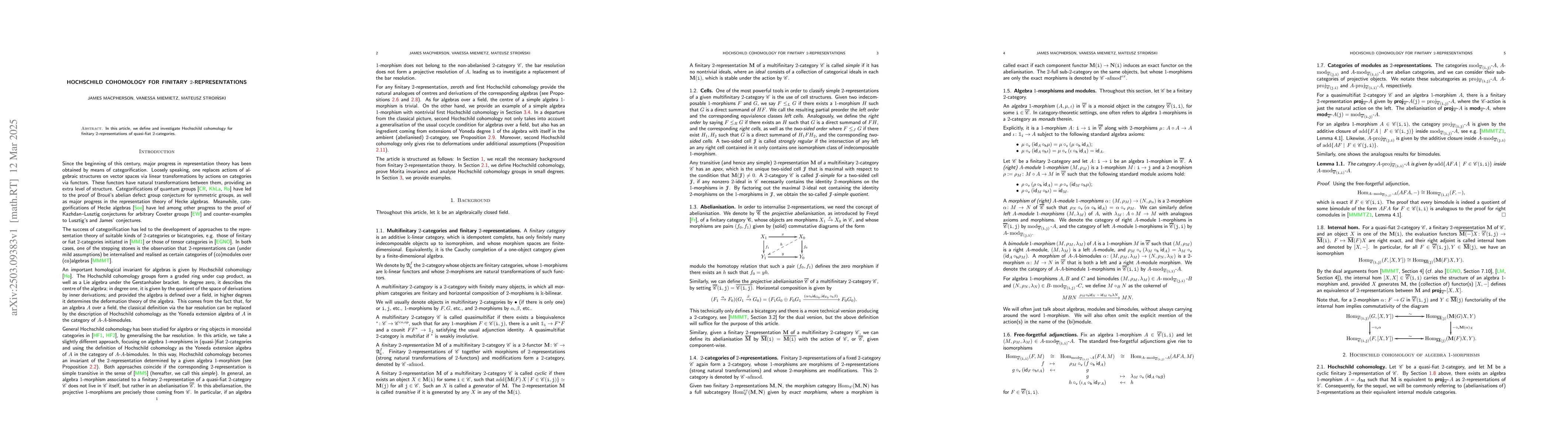 Thumbnail for Hochschild cohomology for finitary 2-representations