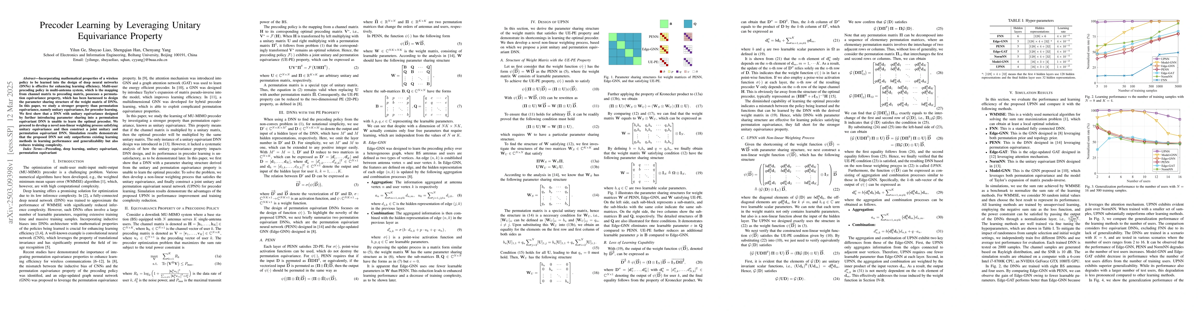Thumbnail for Precoder Learning by Leveraging Unitary Equivariance Property