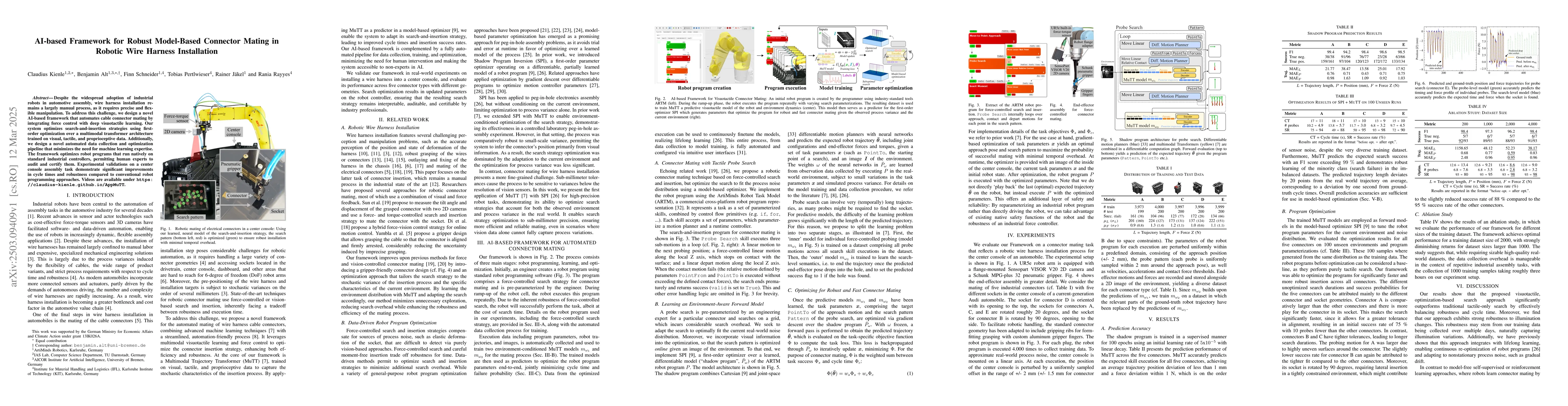 Thumbnail for AI-based Framework for Robust Model-Based Connector Mating in Robotic
  Wire Harness Installation