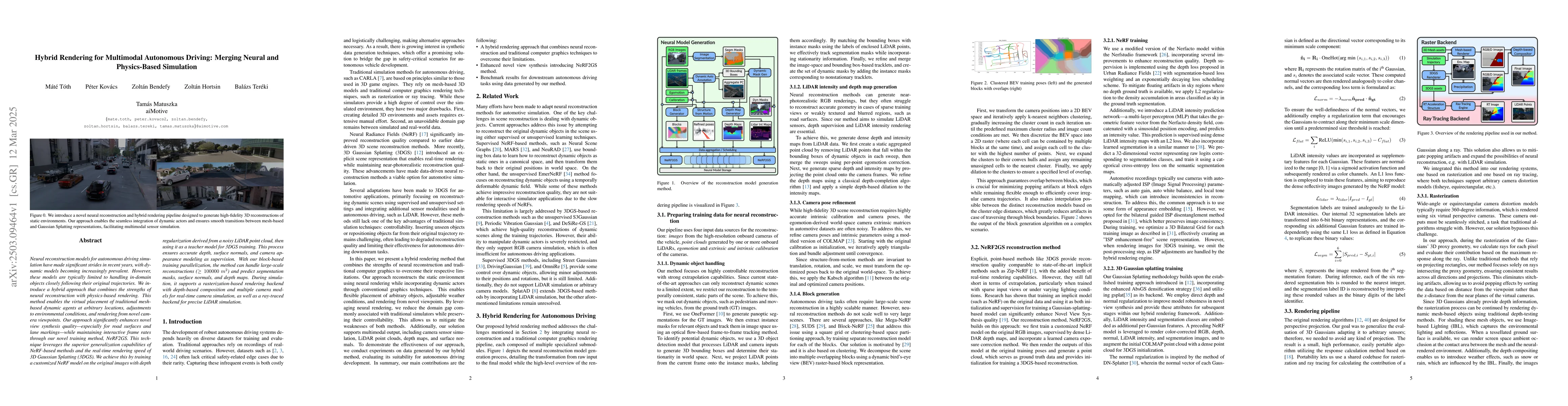 Thumbnail for Hybrid Rendering for Multimodal Autonomous Driving: Merging Neural and
  Physics-Based Simulation