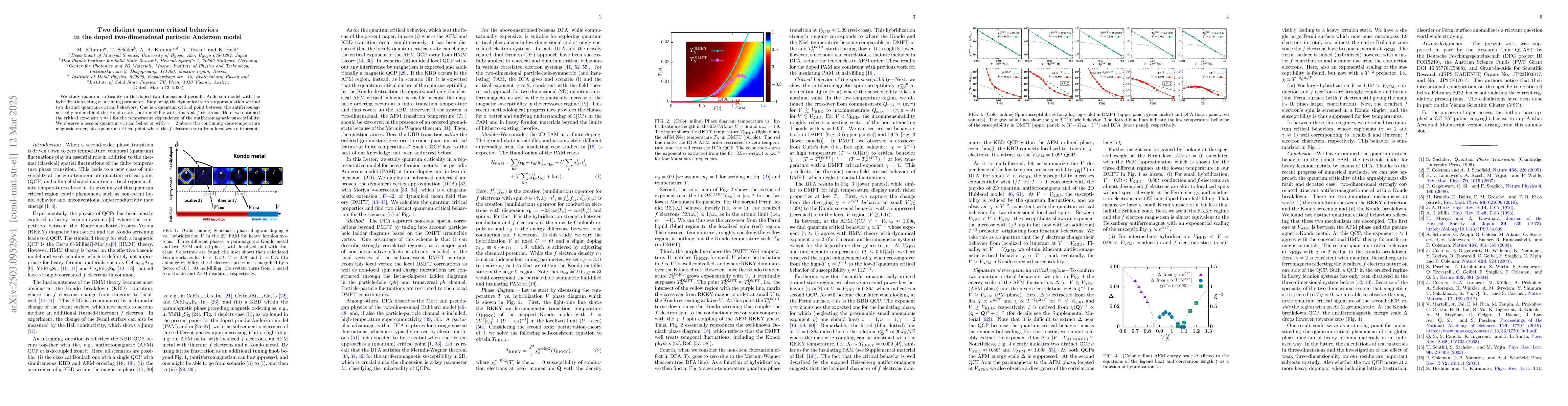 Thumbnail for Two distinct quantum critical behaviors in the doped two-dimensional
  periodic Anderson model