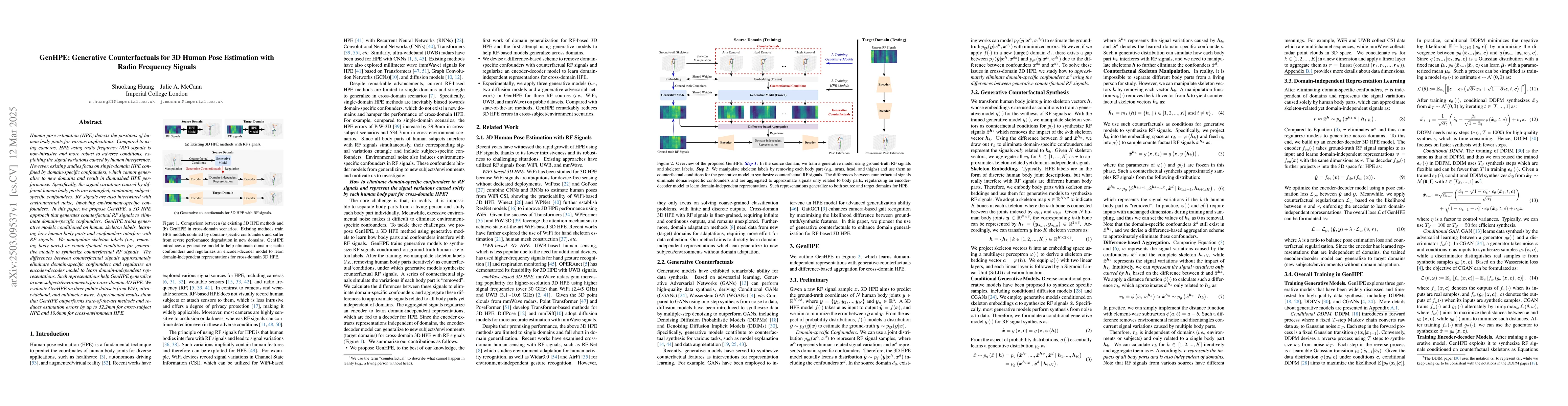 Thumbnail for GenHPE: Generative Counterfactuals for 3D Human Pose Estimation with
  Radio Frequency Signals