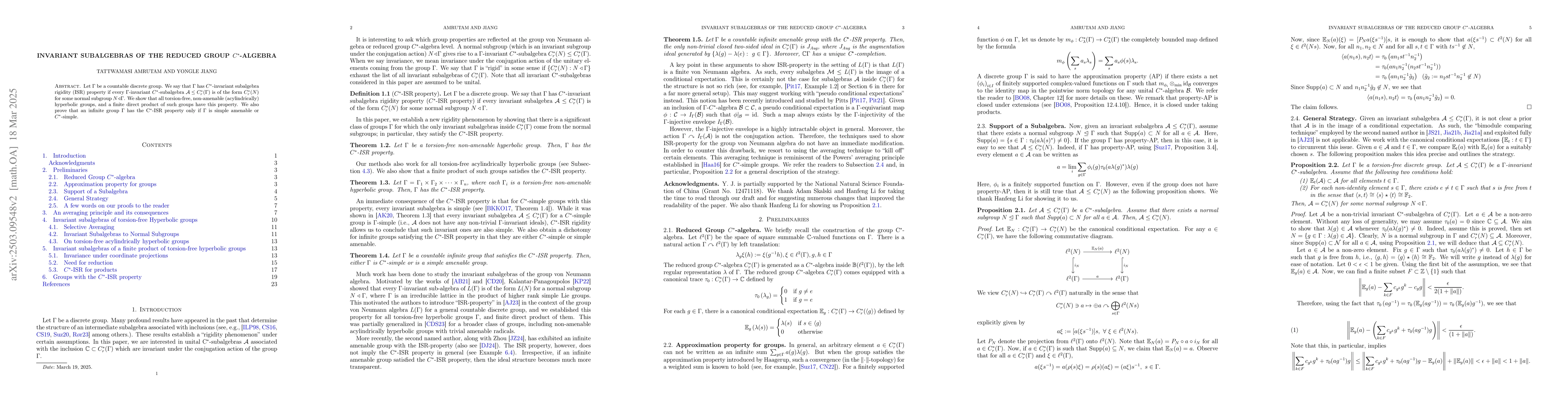 Thumbnail for Invariant subalgebras of the reduced group $C^*$-algebra