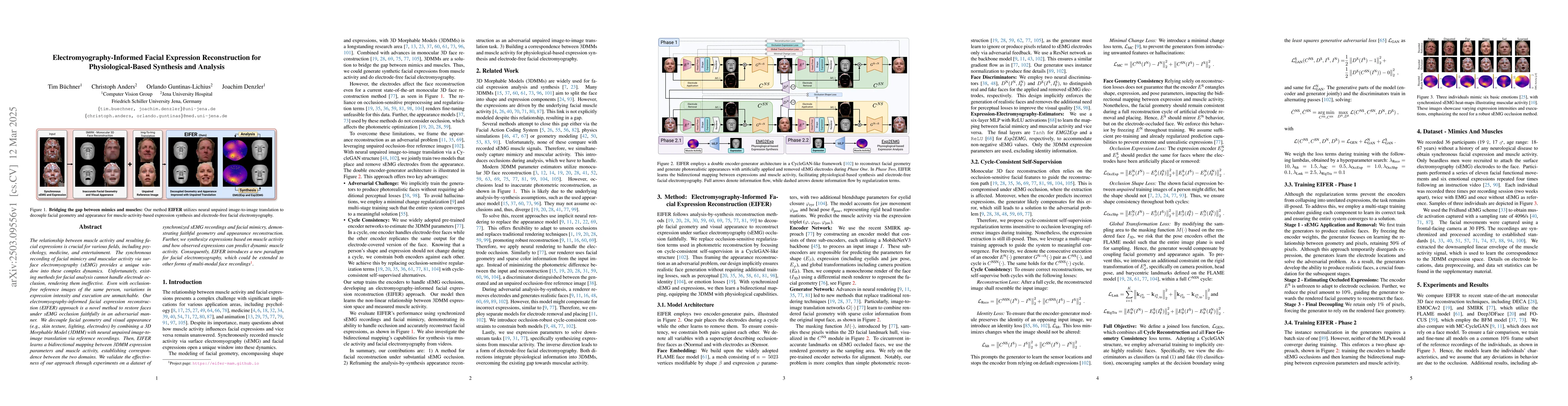 Thumbnail for Electromyography-Informed Facial Expression Reconstruction for
  Physiological-Based Synthesis and Analysis