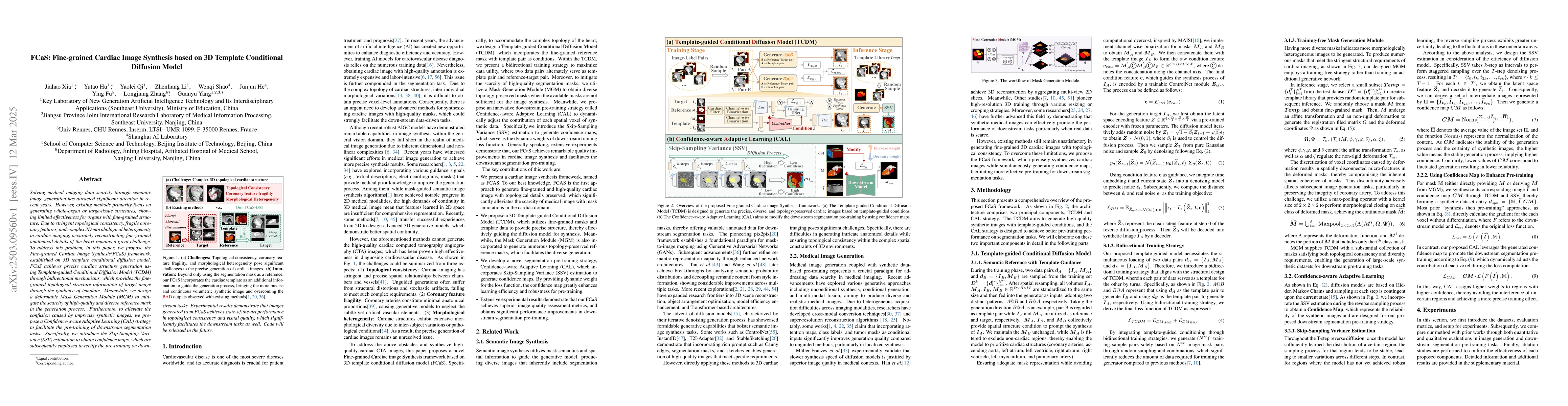 Thumbnail for FCaS: Fine-grained Cardiac Image Synthesis based on 3D Template
  Conditional Diffusion Model