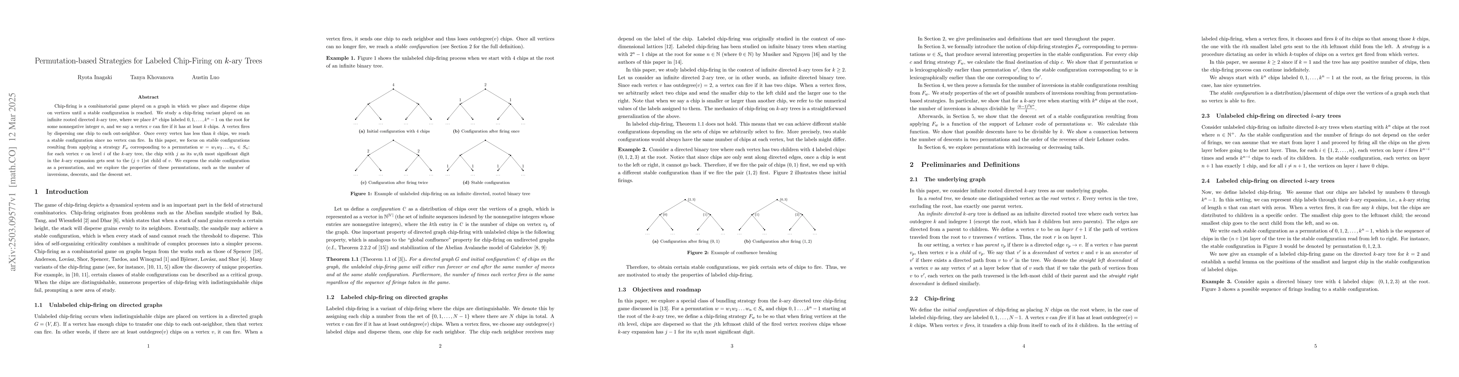 Thumbnail for Permutation-based Strategies for Labeled Chip-Firing on $k$-ary Trees