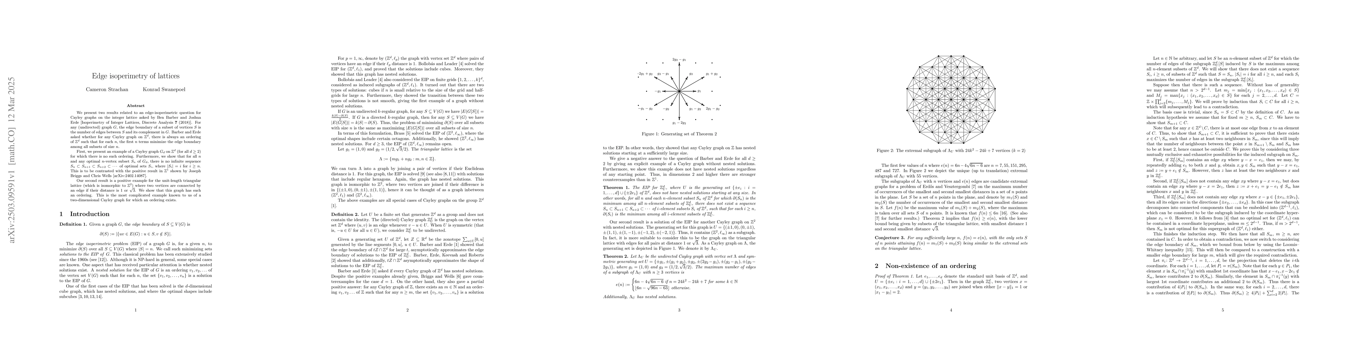 Thumbnail for Edge isoperimetry of lattices